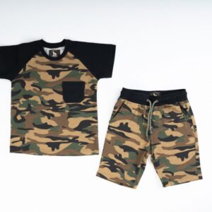 Puuvillane camo komplekt lastele (86/92 ja 98/104 cm)
