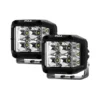 PIAA 4″ 5600K 12V 24W Quad Edge LED cube wide driving lights kit