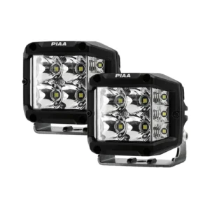 PIAA 4″ 5600K 12V 24W Quad Edge LED cube wide driving lights kit