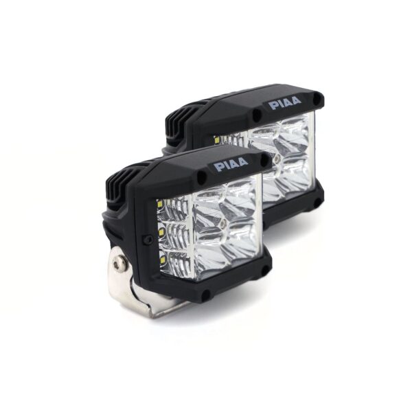 PIAA 4″ 5600K 12V 24W Quad Edge LED cube wide driving lights kit
