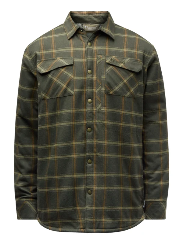 5367-741-01_Pinewood®-Pile-Overshirt-Ms Pinewood Pile soe särk, roheline/pronks