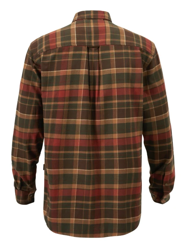 9428-767-06_Pinewood-Prestwick-Exclusive-shirt-Mens_D.Green-Terracotta Pinewood Prestwick Exclusive särk tumeroheline/terrakota