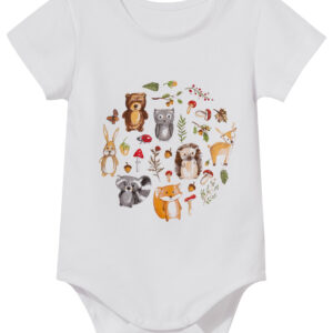 Beebi body, valge (lühike varrukas)