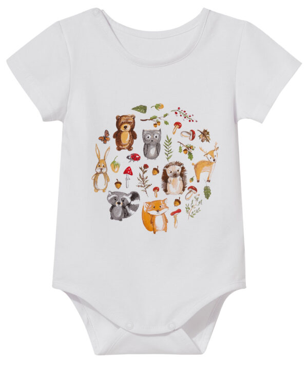 Beebi body, valge (lühike varrukas)