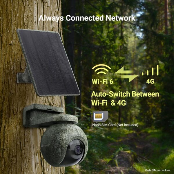 81AnJSanQUL._AC_SL1500_ EZVIZ EB8 Pro RANGER 4G+WiFi 8MP akuga kamoflaaž väli pöördkaamera koos 8W päikesepaneeliga